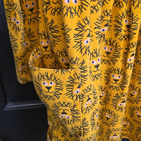 Hanna Andersson Yellow Lion Pattern Kids Dress - Picture 3 of 3